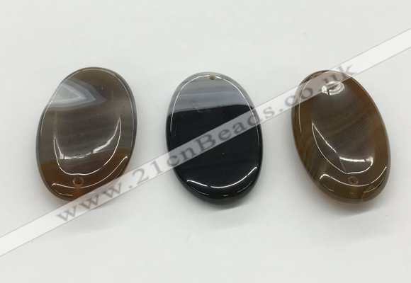 NGP5505 28*50mm oval agate gemstone pendants wholesale