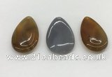 NGP5506 30*50mm flat teardrop agate gemstone pendants