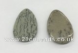 NGP5524 30*50mm - 35*55mm flat teardrop jasper pendants