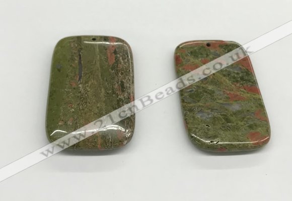 NGP5534 35*55mm rectangle unakite gemstone pendants