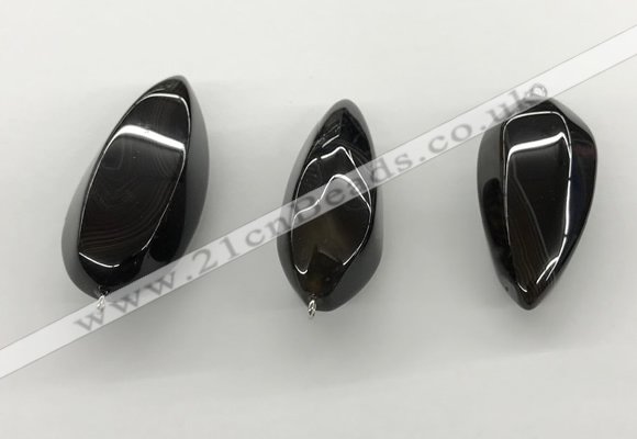 NGP5549 14*40mm - 23*58mm teardrop agate gemstone pendants