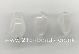 NGP5551 14*40mm - 23*58mm teardrop white jade pendants