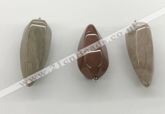 NGP5552 14*40mm - 23*58mm teardrop jade pendants wholesale