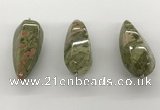 NGP5555 14*40mm - 23*58mm teardrop unakite gemstone pendants