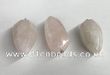 NGP5566 18*40mm - 23*58mm teardrop rose quartz pendants