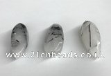 NGP5568 18*40mm - 23*58mm teardrop black rutilated quartz pendants