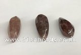 NGP5569 18*40mm - 23*58mm teardrop strawberry quartz pendants