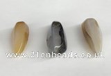 NGP5571 18*40mm - 23*58mm teardrop agate gemstone pendants