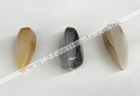 NGP5571 18*40mm - 23*58mm teardrop agate gemstone pendants