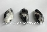 NGP5576 18*40mm - 23*58mm teardrop black & white agate pendants