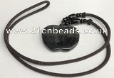 NGP5680 Agate apple pendant with nylon cord necklace