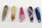 NGP5724 13*55mm teardrop agate gemstone pendants wholesale