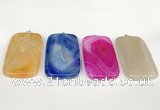 NGP5727 30*50mm rectangle agate pendants wholesale