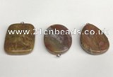 NGP5752 30*40mm freeform agate gemstone pendants wholesale