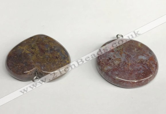 NGP5753 30mm freeform agate gemstone pendants wholesale