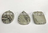 NGP5761 30*40mm freefrom jasper gemstone pendants wholesale