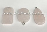 NGP5763 20*40mm - 25*35mm freefrom rose quartz pendants