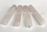 NGP5768 13*58mm tube rose quartz pendants wholesale