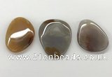 NGP5781 30*48mm - 40*55mm freeform agate slab pendants