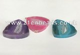 NGP5824 45*45mm triangle agate gemstone pendants wholesale