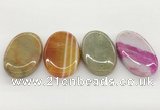 NGP5825 30*55mm oval agate gemstone pendants wholesale