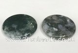 NGP5831 50mm flat round agate gemstone pendants wholesale