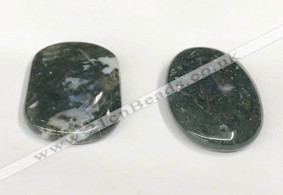 NGP5833 35*55mm oval agate gemstone pendants wholesale