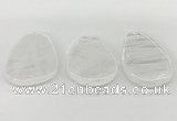 NGP5840 30*50mm - 40*58mm freeform white crystal slab pendants