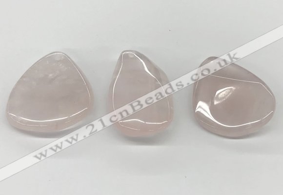 NGP5846 25*45mm - 35*55mm freeform rose quartz pendants wholesale