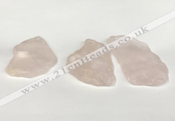 NGP5850 30*45mm - 40*60mm freeform rose quartz slab pendants