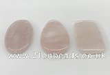 NGP5851 35*55mm freeform rose quartz pendants wholesale