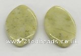 NGP5862 35*55mm marquise lemon jade pendants wholesale