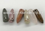 NGP5876 12*38mm cone mixed gemstone pendants wholesale