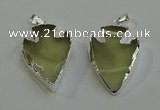 NGP6007 22*30mm - 25*35mm arrowhead lemon quartz pendants