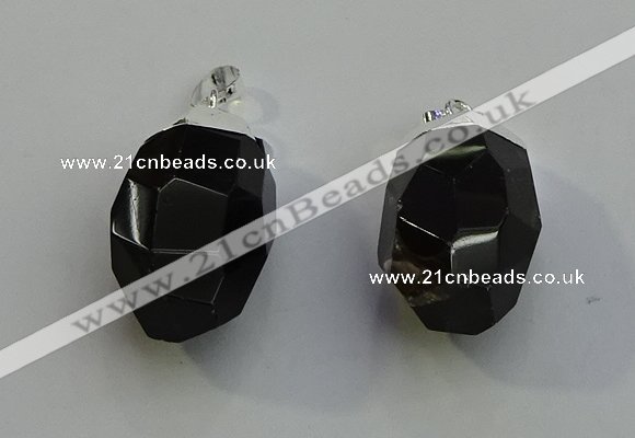 NGP6015 18*30mm - 22*35mm freeform smoky quartz pendants