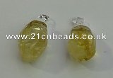 NGP6016 18*30mm - 22*35mm freeform citrine gemstone pendants