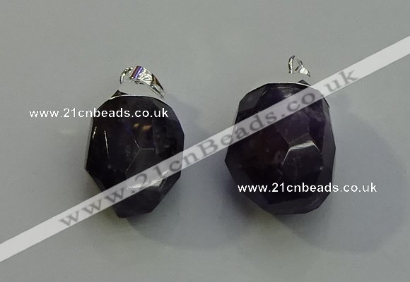 NGP6017 18*30mm - 22*35mm freeform amethyst pendants