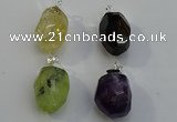 NGP6018 18*30mm - 22*35mm freeform mixed gemstone pendants