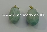 NGP6019 18*30mm - 22*35mm freeform amazonite pendants