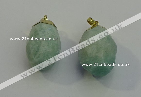 NGP6019 18*30mm - 22*35mm freeform amazonite pendants