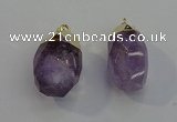 NGP6020 18*30mm - 22*35mm freeform amethyst pendants