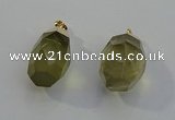 NGP6021 18*30mm - 22*35mm freeform lemon quartz pendants