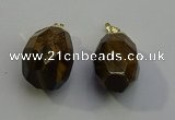 NGP6024 18*30mm - 22*35mm freeform yellow tiger eye pendants