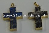 NGP6043 30*40mm - 35*45mm cross labradorite pendants