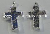 NGP6049 30*40mm - 35*45mm cross labradorite pendants