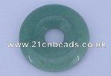 NGP608 5pcs 7*45mm green aventurine gemstone donut pendants wholesale