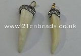 NGP6083 12*60mm – 18*65mm horn wolf tooth pendants wholesale