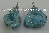 NGP6087 35*40mm – 45*50mm freeform druzy quartz pendants