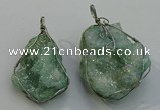 NGP6088 35*40mm – 45*50mm freeform druzy quartz pendants