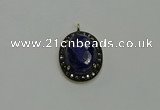 NGP6102 20*25mm - 22*30mm oval lapis lazuli pendants wholesle